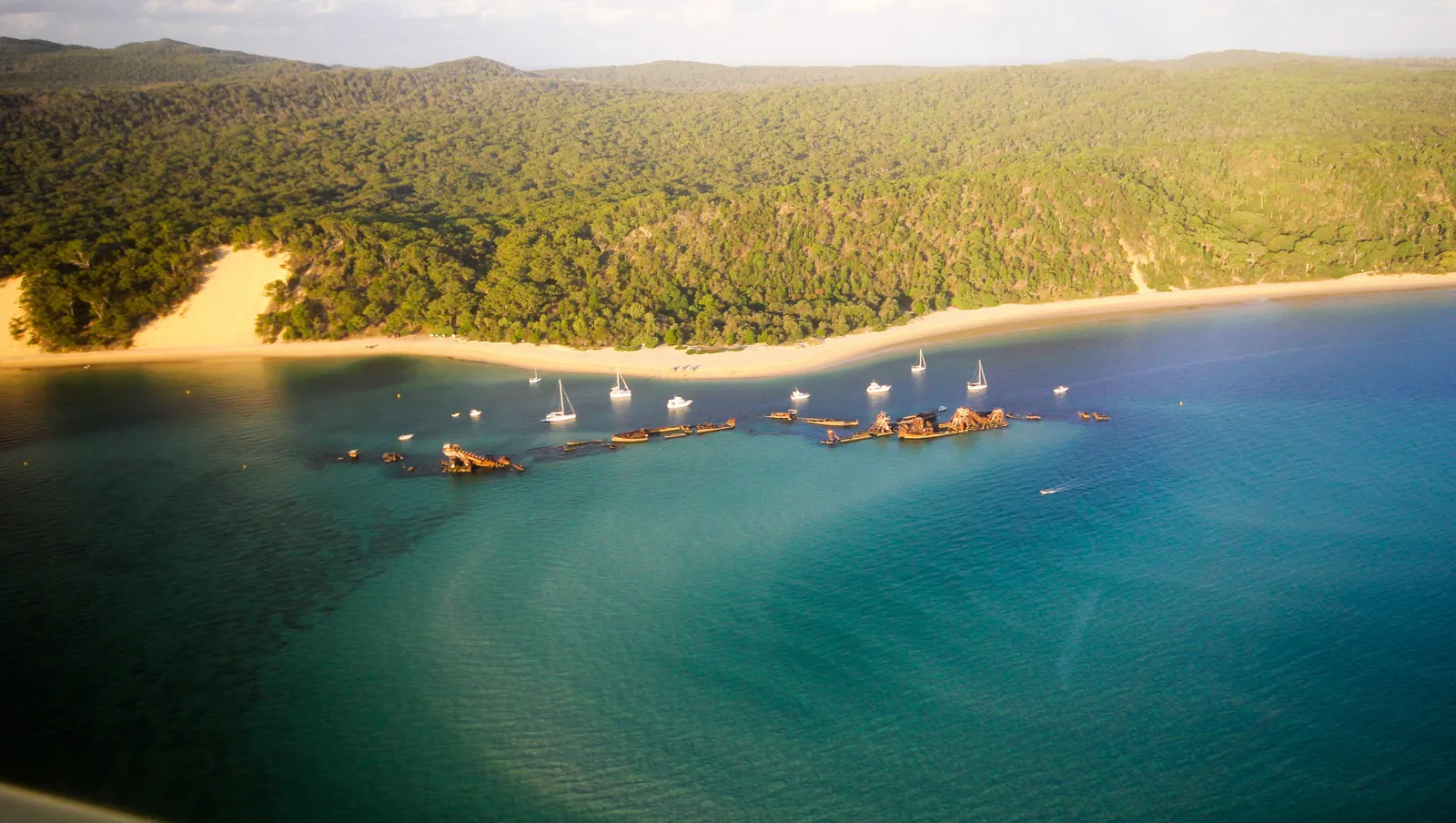 The Tangalooma Wrecks on Moreton Island, Queensland