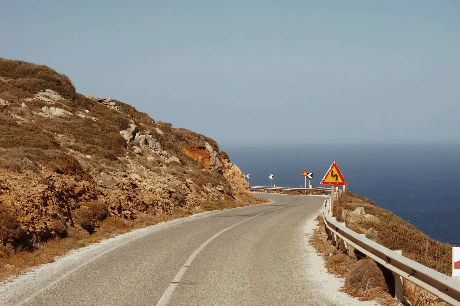 A road running along the coast