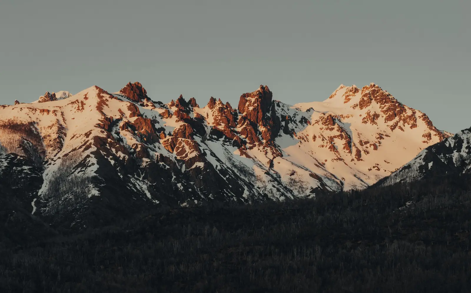Snow-covered peaks in the Australian Alps
