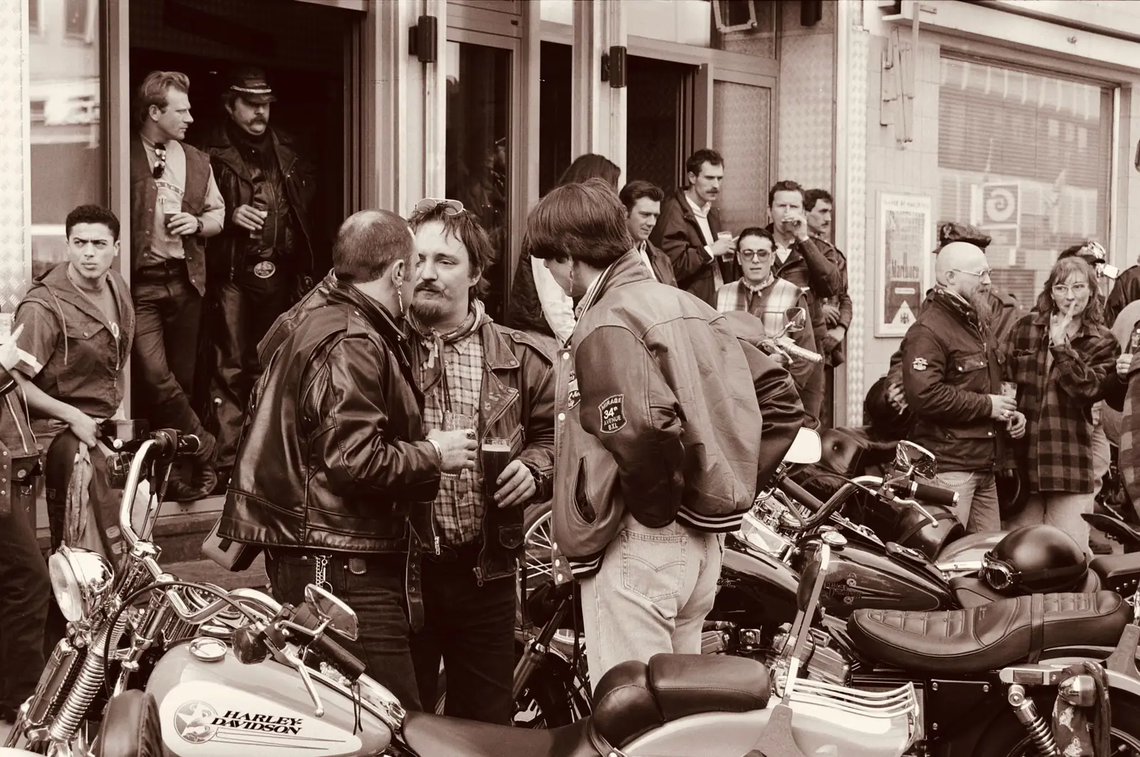 A group of riders on motorcycles