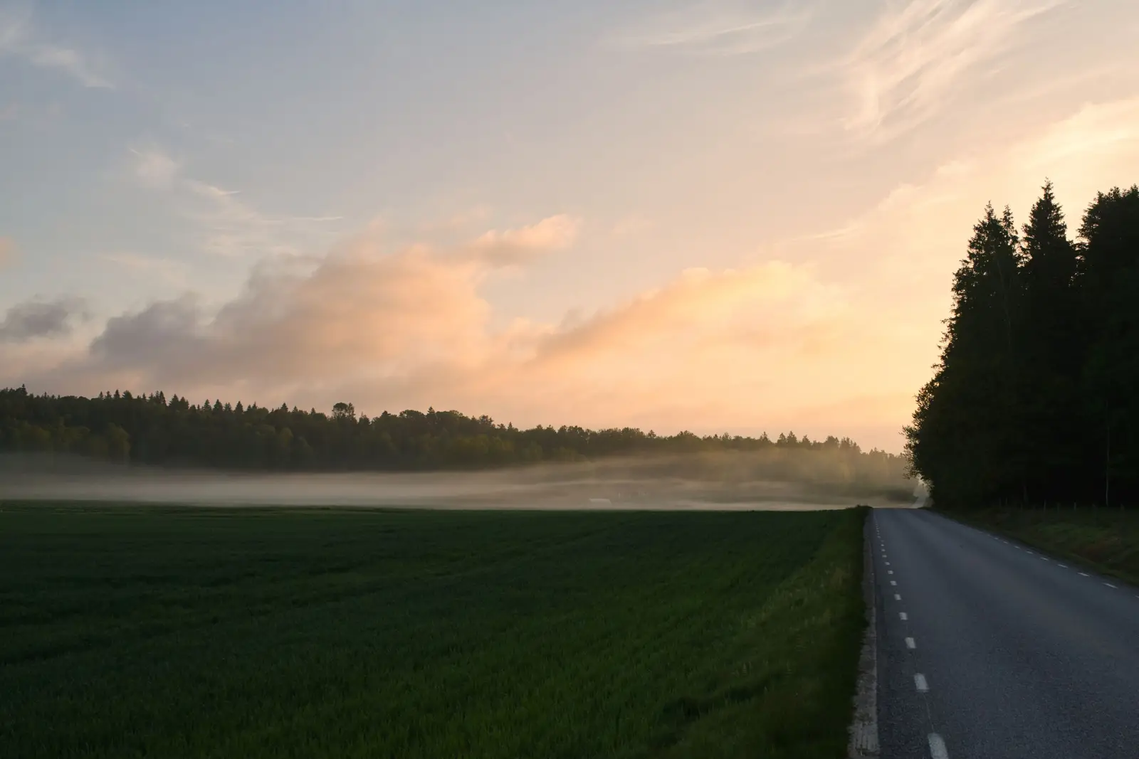 A road at sunrise