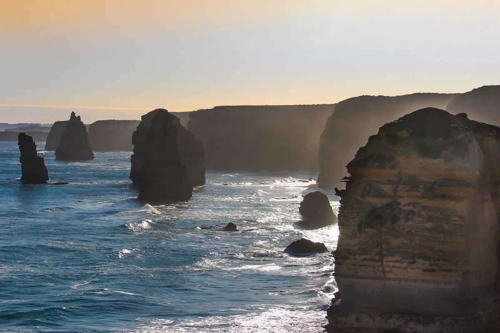 Rock stacks off the Victorian coast
