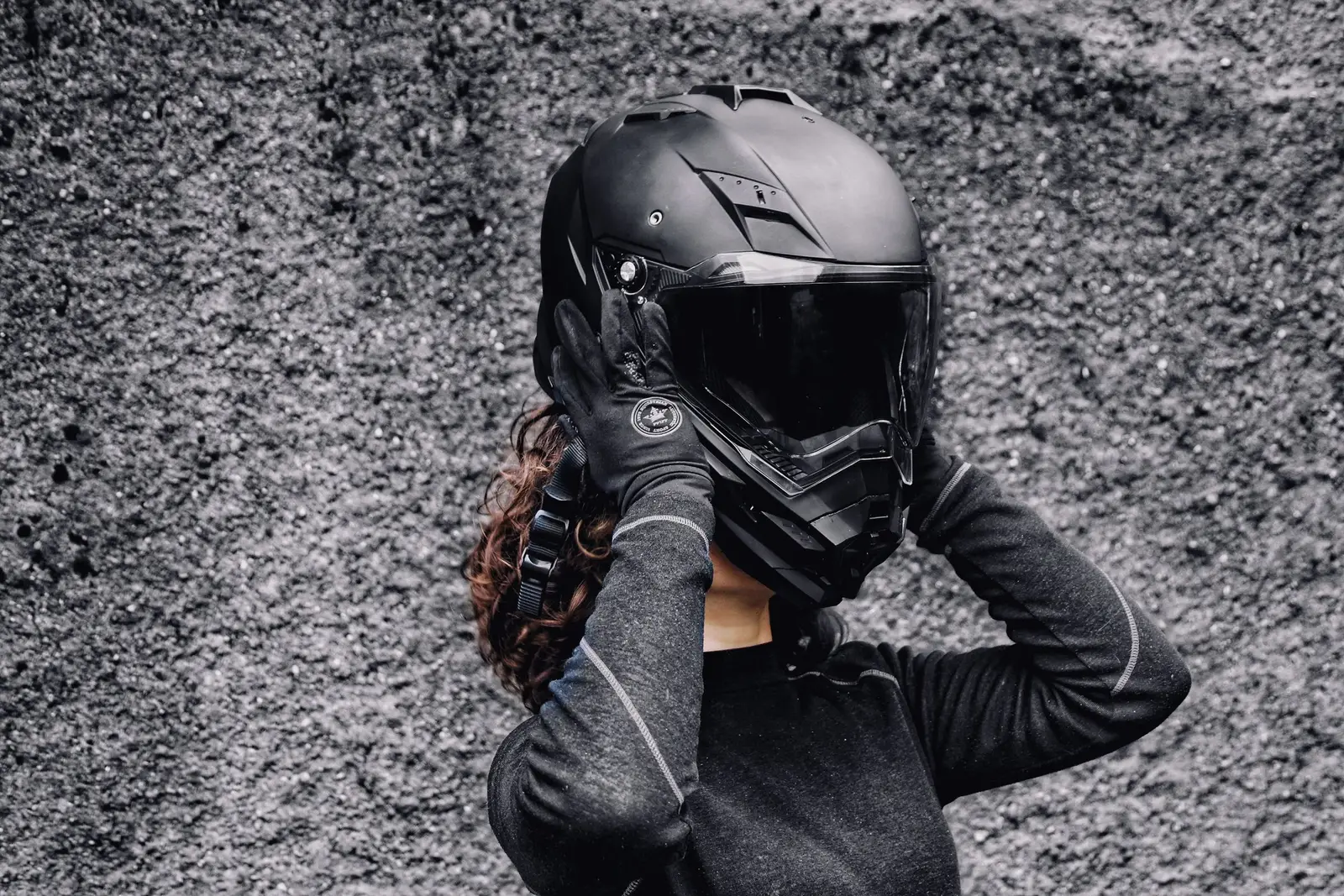 Motorcycle helmet and riding gear