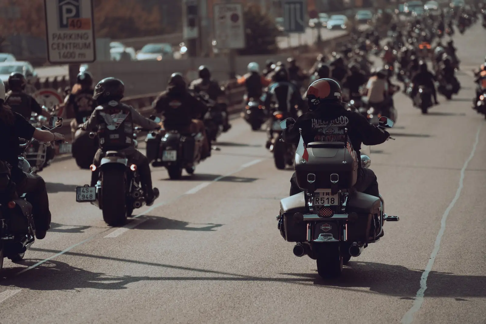 A group of riders on motorcycles